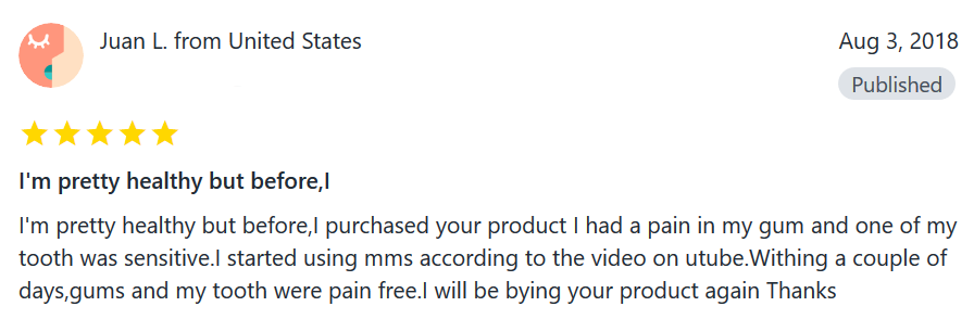 Original testimonial screenshot